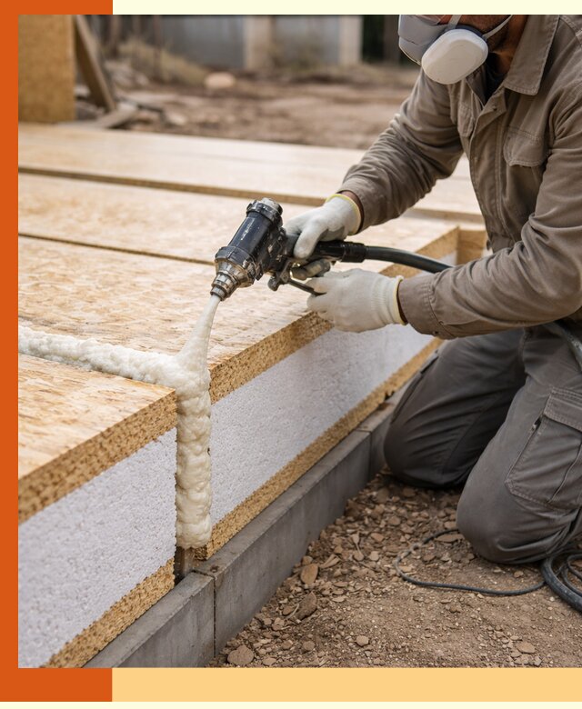 Утепление СИП-панелей пенополиуретаном (ППУ) в Новошахтинске