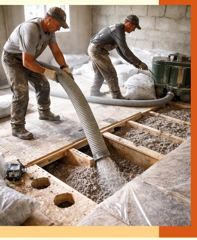 Заполнение пустот перекрытий в Новошахтинске от 4687 руб. под ключ | ТепломастерНвш