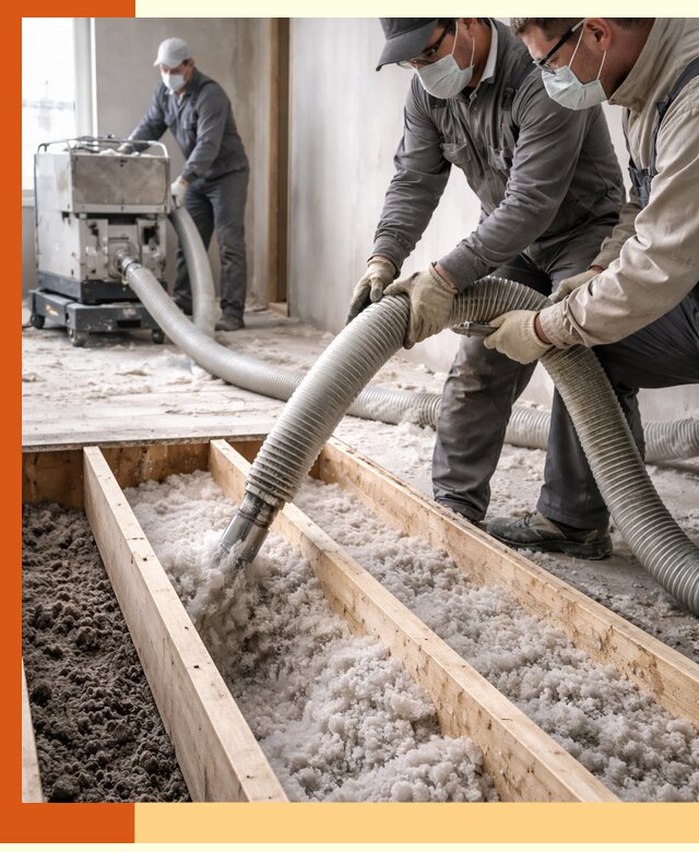 Заполнение полостей межэтажного перекрытия в Новошахтинске эффективно и герметично