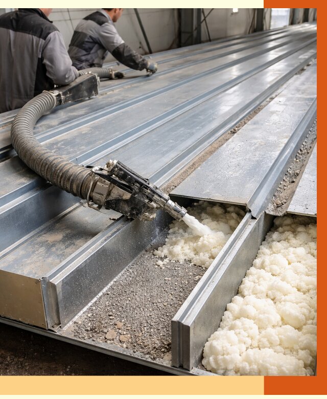 Заполнение пустот кровельных панелей в Новошахтинске от 7500 руб. под ключ | ТепломастерНвш