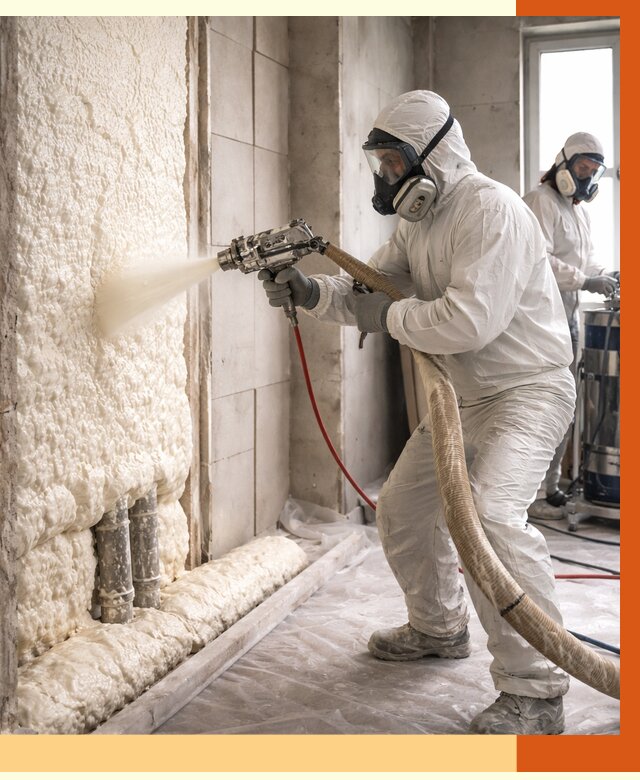 Напыление пенополиуретана в Новошахтинске от 7812 руб./м2 — услуги и монтаж ППУ | ТепломастерНвш