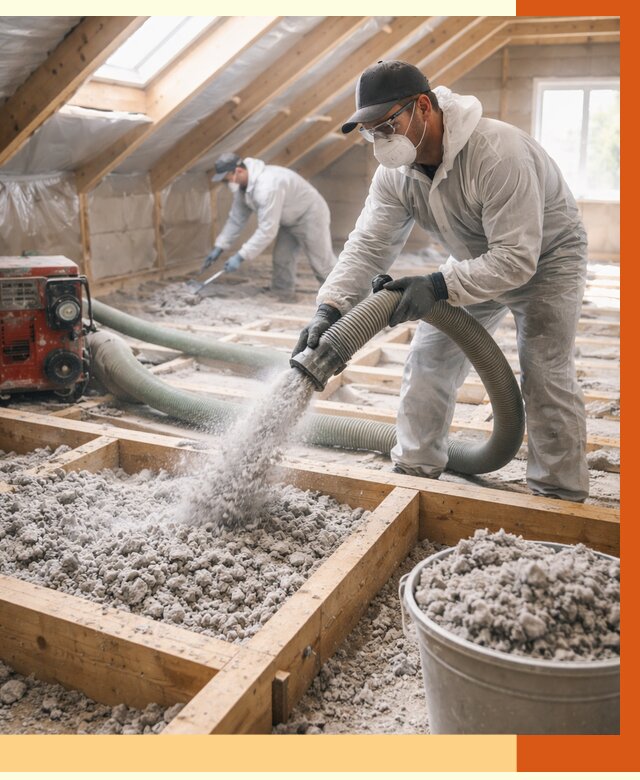 Утепление эковатой в Новошахтинске от 3073 руб./м2 — монтаж и задувка | ТепломастерНвш