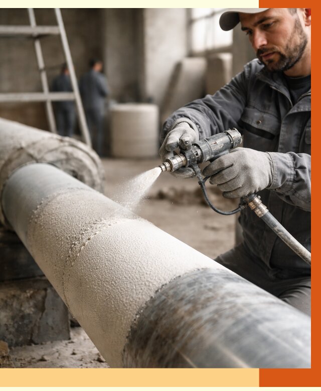 Утепление труб жидкой теплоизоляцией в Новошахтинске от 7812 руб. под ключ | ТепломастерНвш