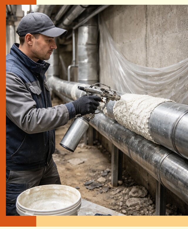 Утепление труб жидкой теплоизоляцией в Новошахтинске