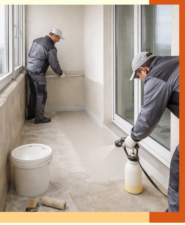 Утепление балкона жидкой теплоизоляцией в Новошахтинске от 5989 руб./м2 | ТепломастерНвш