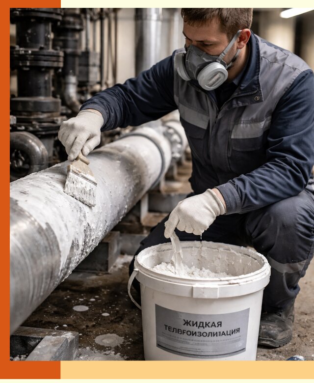 Утепление оборудования жидкой теплоизоляцией в Новошахтинске