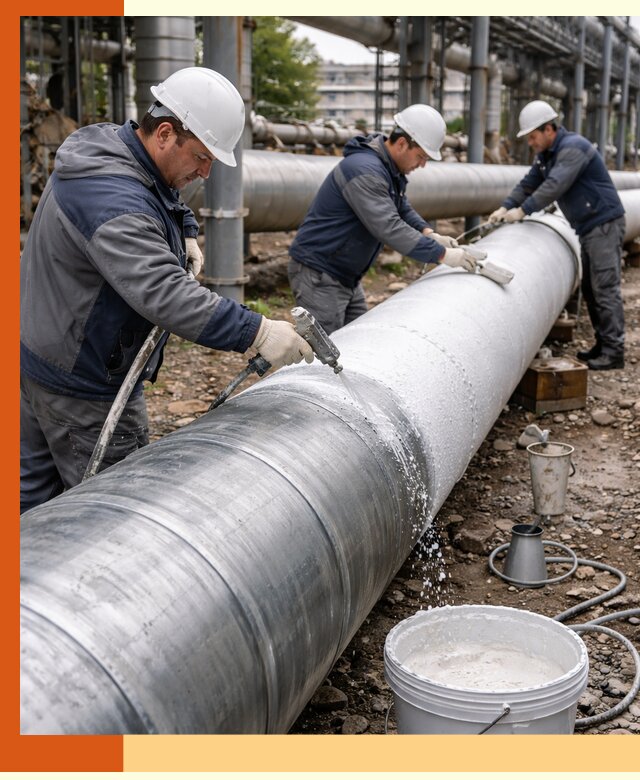 Утепление теплотрассы жидкой теплоизоляцией в Новошахтинске