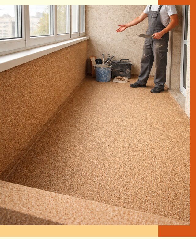 Утепление балкона жидкой пробкой в Новошахтинске от 3802 руб/м² под ключ | ТепломастерНвш