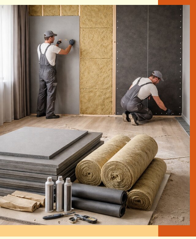 Шумоизоляция дома в Новошахтинске от 4687 руб/м2 — комплексная звукоизоляция под ключ | ТепломастерНвш