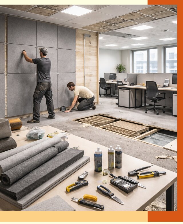 Профессиональная шумоизоляция офиса в Новошахтинске от 7031 руб. за м2 | ТепломастерНвш