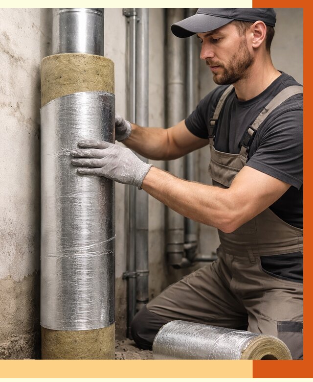 Шумоизоляция труб в Новошахтинске от 1250 руб. — шумоподавление и звукоизоляция труб | ТепломастерНвш