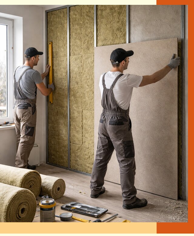 Шумоизоляция стен в Новошахтинске от 4687 руб/м2 — звукоизоляция стен под ключ | ТепломастерНвш