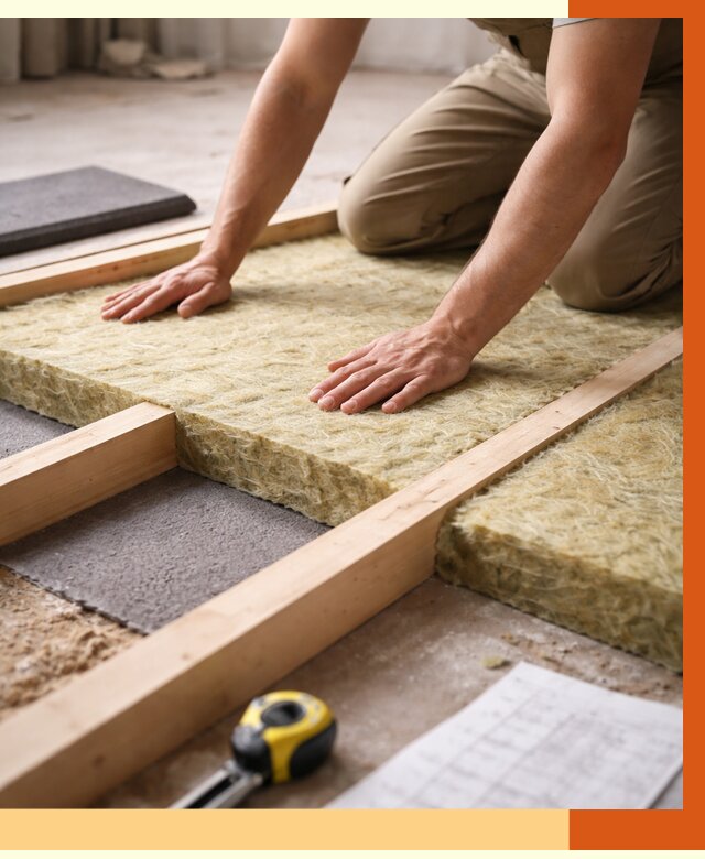 Шумоизоляция пола в Новошахтинске от 1302 руб./м² — профессиональная звукоизоляция | ТепломастерНвш