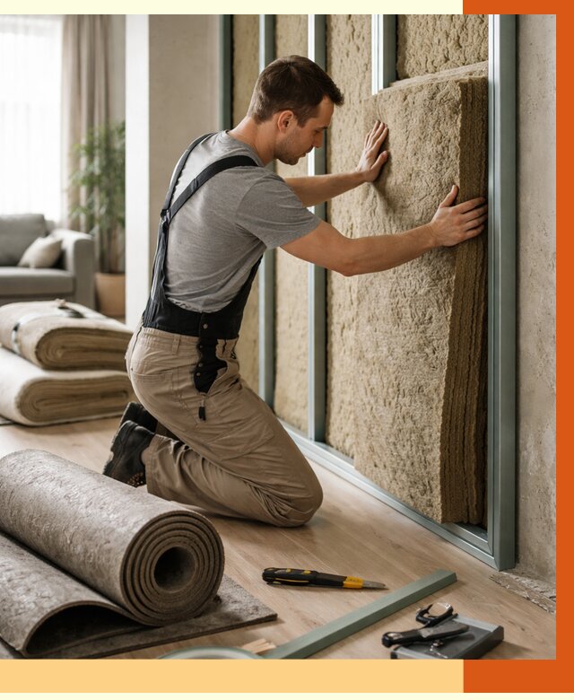 Шумоизоляция перегородок в Новошахтинске от 1719 руб. за м2 — ТепломастерНвш