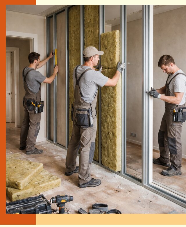 Шумоизоляция межкомнатных перегородок в Новошахтинске эффективно и надёжно