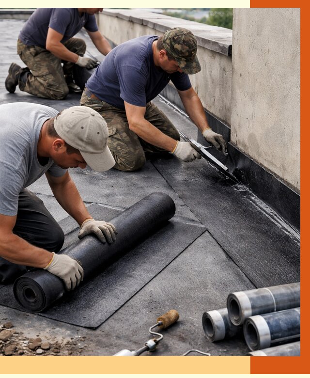 Гидроизоляция кровли в Новошахтинске от 4687 руб. — профессиональная гидроизоляция крыши | ТепломастерНвш