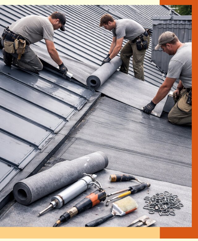 Гидроизоляция металлической кровли полимочевиной в Новошахтинске от 8854 руб. | ТепломастерНвш