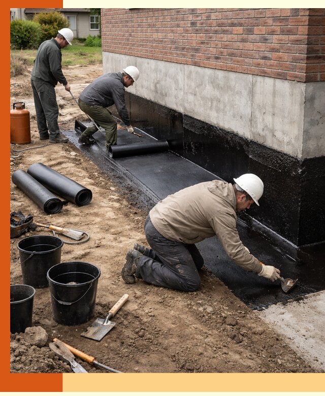 Гидроизоляция фундамента в Новошахтинске: надежная защита строений