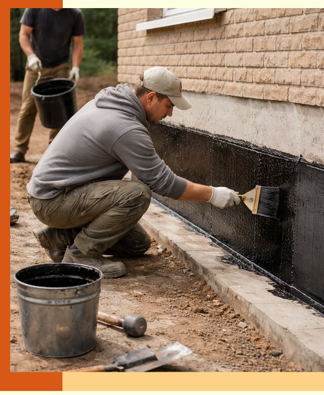 Гидроизоляция цоколя домов и зданий в Новошахтинске эффективными методами