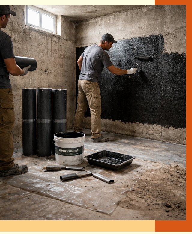 Гидроизоляция подвала в Новошахтинске от 3646 руб. под ключ | Профессионально — ТепломастерНвш