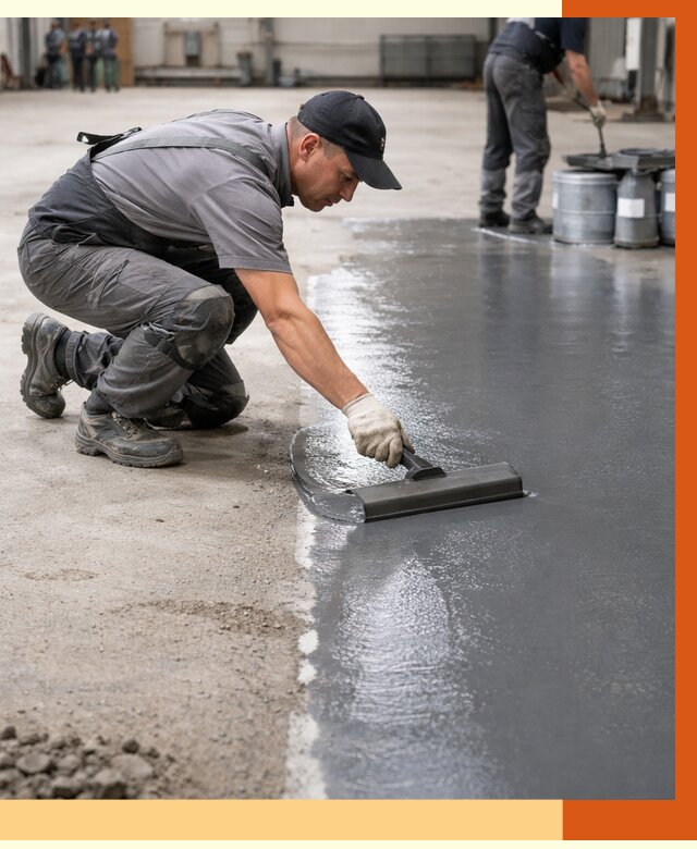 Гидроизоляция промышленного пола в Новошахтинске от 1250 руб./м2 — ТепломастерНвш специалисты под ключ