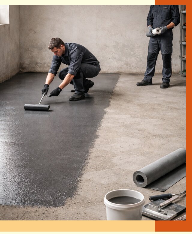 Гидроизоляция гаражного пола в Новошахтинске от 3646 руб./м² — ТепломастерНвш профессионально