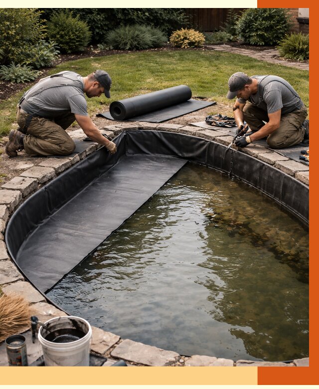 Гидроизоляция пруда в Новошахтинске от 15624 руб. под ключ | ТепломастерНвш профессионально