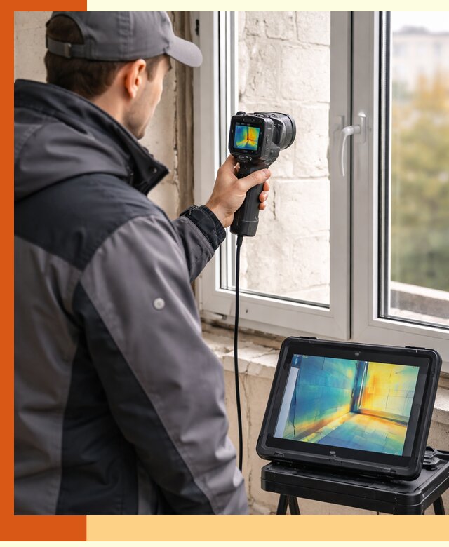 Тепловизионное обследование дома в Новошахтинске для выявления утечек тепла