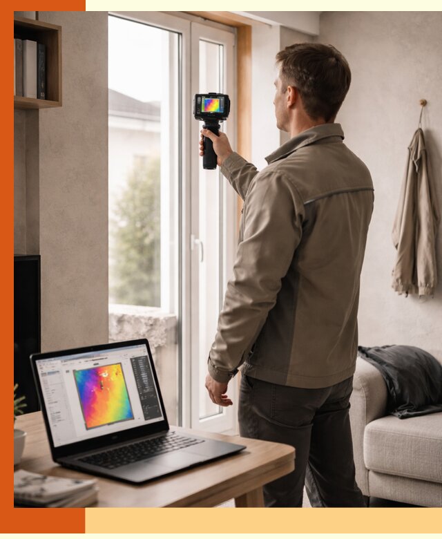 Тепловизионное обследование квартиры в Новошахтинске для поиска утечек тепла