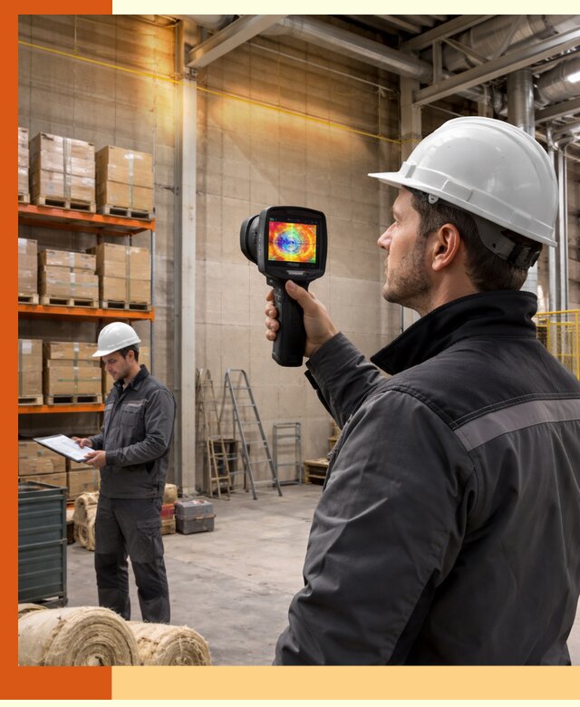 Тепловизионное обследование склада и выявление утечек в Новошахтинске