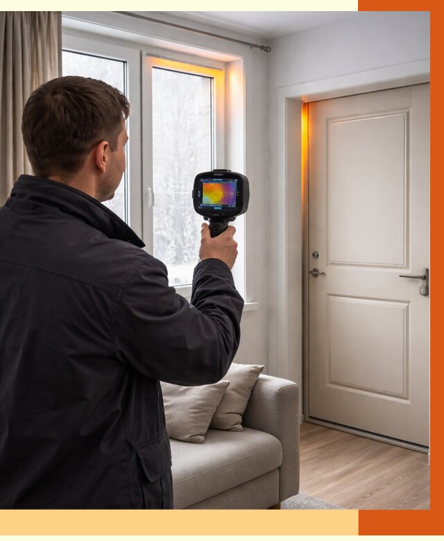 Тепловизионное обследование окон и дверей в Новошахтинске от 4687 руб. | ТепломастерНвш