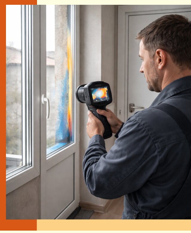 Тепловизионное обследование окон и дверей в Новошахтинске