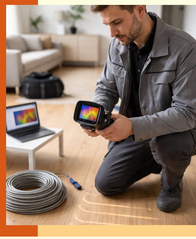 Тепловизионное обследование тёплого пола в Новошахтинске для точной диагностики