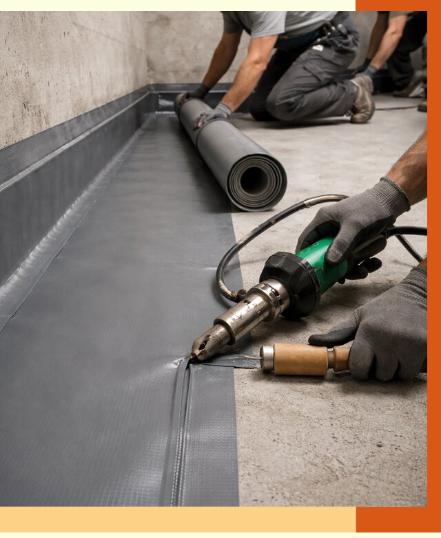 Монтаж гидроизоляционной мембраны в Новошахтинске от 1036 руб/м2 | ТепломастерНвш