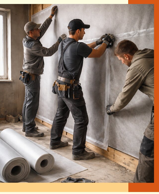 Монтаж ветроизоляции в Новошахтинске от 4687 руб./м2 — профессионально | ТепломастерНвш